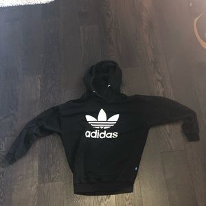 OG black and white adidas hoodie